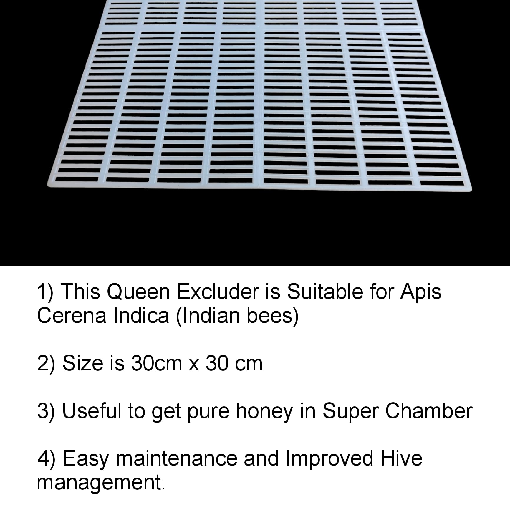Plastic Queen Bee Excluder Sheet – (30 cm x 30 cm) - for Apis Cerena Indica/Indian Bees (Pack of 1) – Prevents Queen Bees to Enter Super Box - Image 3 thumbnail