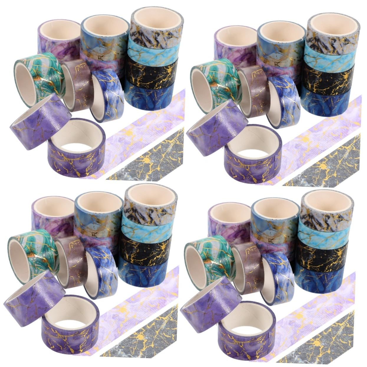 Operitacx 56rollos Cinta Washi Decorativa De Mármol Para Scrapbooking y Manualidades Para Diarios y Proyectos Diy