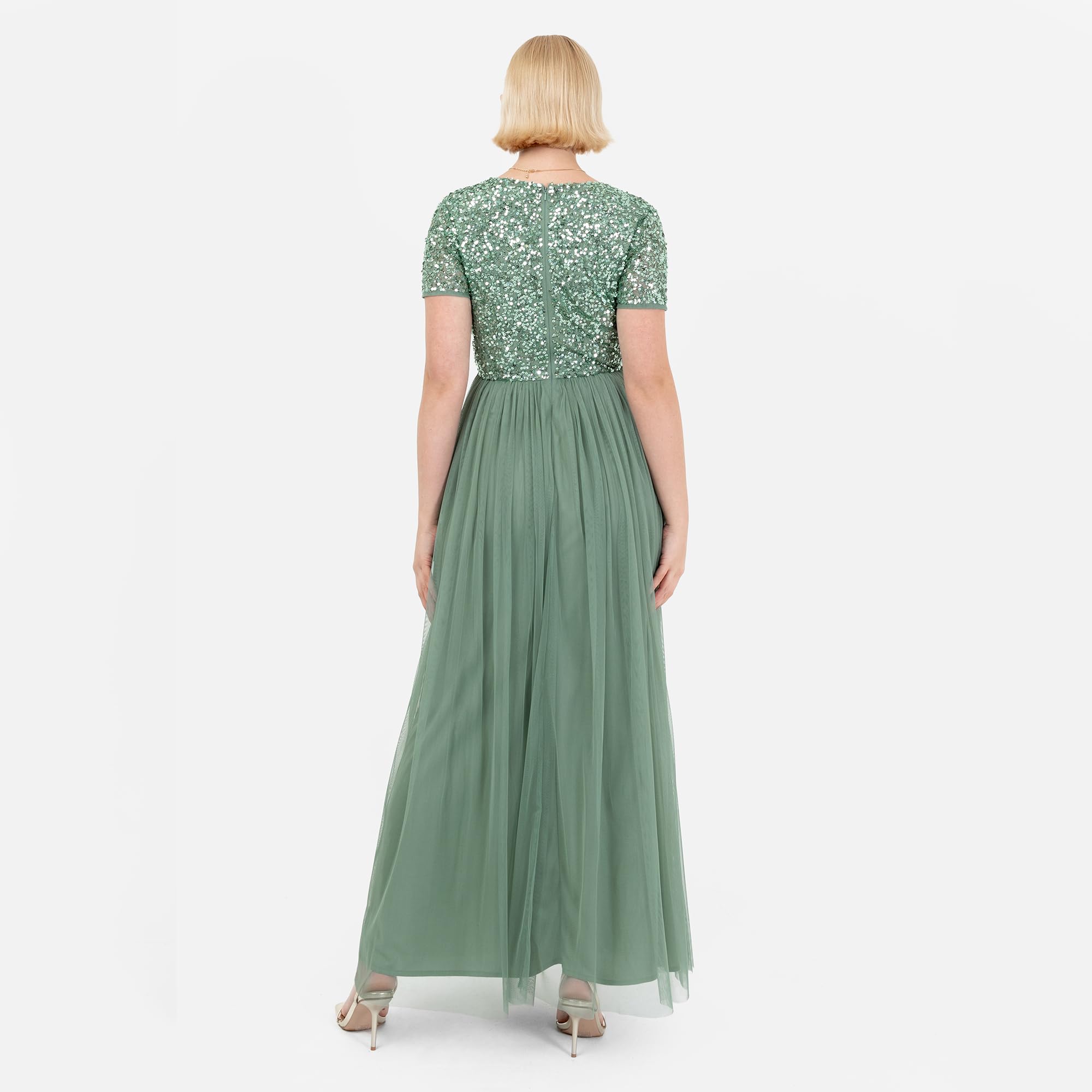Maya Deluxe Damen-Maxikleid mit V-Ausschnitt – Bild 6