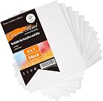 CONDA Artist Canvas Panels 11 x 14 inch, 12 Pack, Artist Quality Acid Free Canvas Board for Painting & Oil