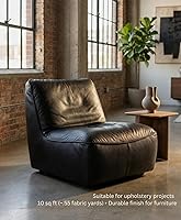 Vista 7 de Pieles de cuero de vaca de grano natural (negro, 10 pies cuadrados)