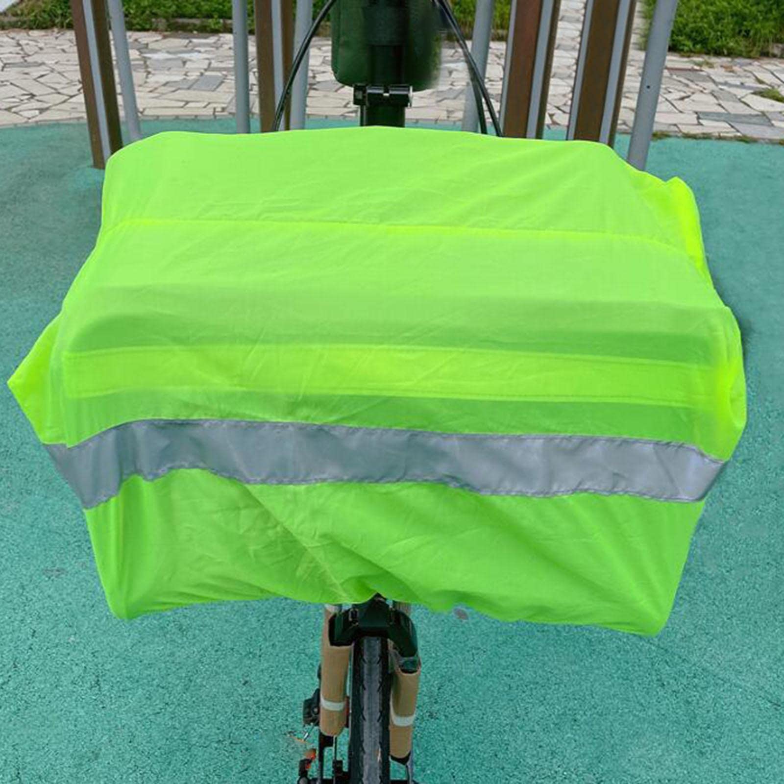 3 Stück Fahrrad Frontkorb Gepäckträgertasche Korb Rahmentasche mit Regenschutz aus Aluminiumlegierung Und Stoff für Einkaufen Outdoor