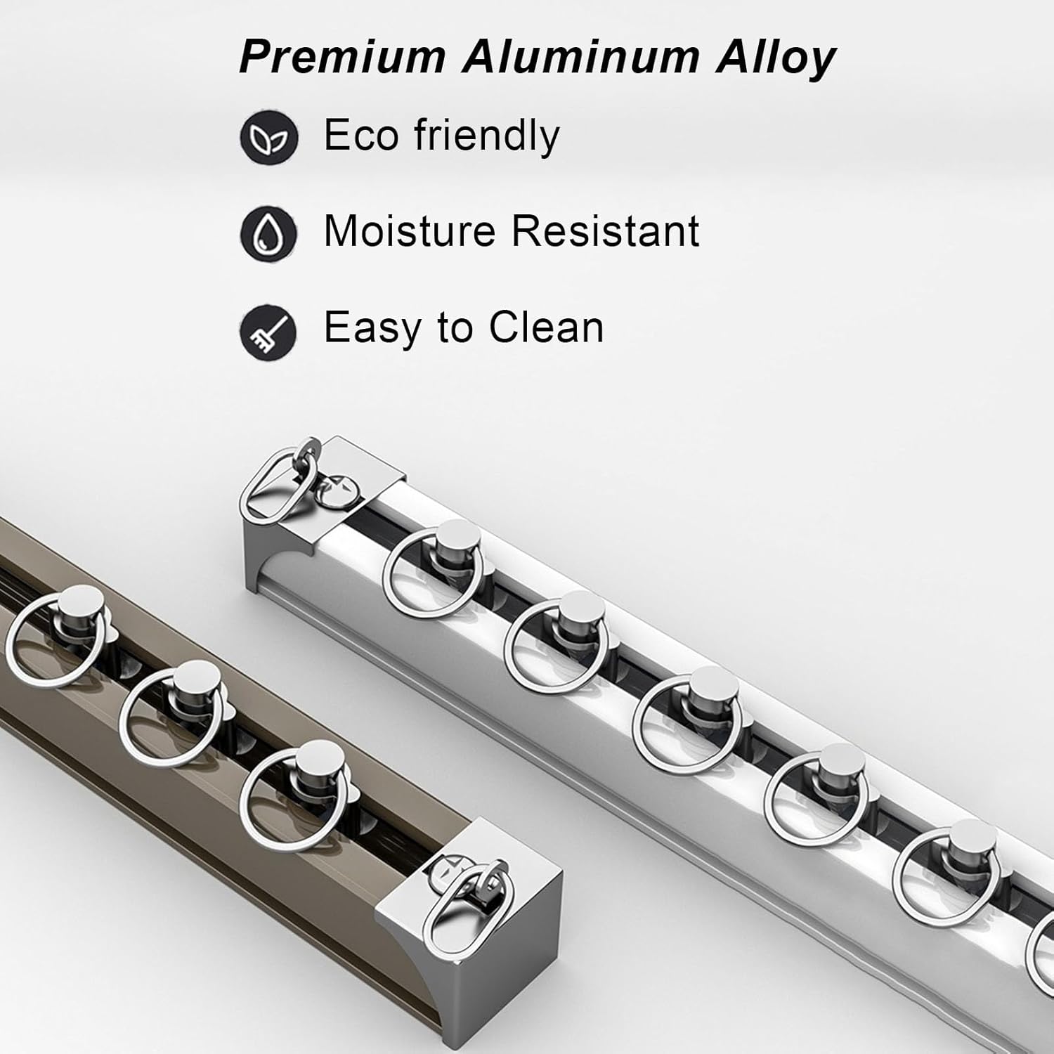 Room Divider Curtain Track for Drop Down Ceiling 12 10 8 7 6 5 4 3 2 M, Curtain Rails Ceiling Mount for Closet Door Opening, Beauty Salon, Balcony and Laundry Room(Champagne,34ft/10m)