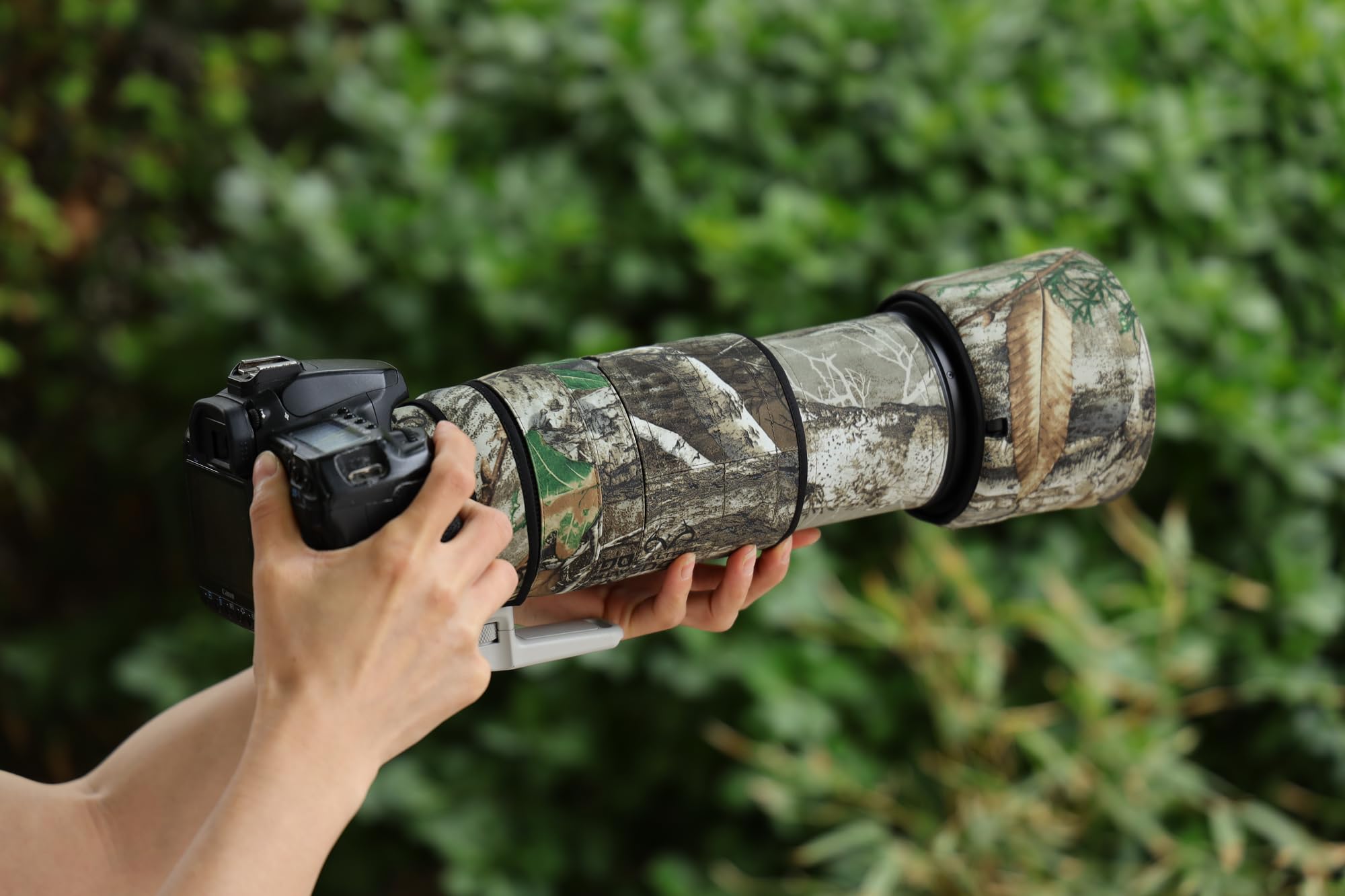 ROLANPRO wasserdichte Objektivabdeckung für Canon EF 100-400 mm f4.5-5.6 L is II USM Objektivschutzhülle, Regenschutzhülle, Kleidung, #27, Dschungel-Tarnmuster, wasserdicht