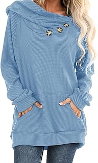 Minivestido de manga larga para mujer, de cuadros con cuello alto, vestido de punto, de corte evasé, suelto, para otoño e invierno
