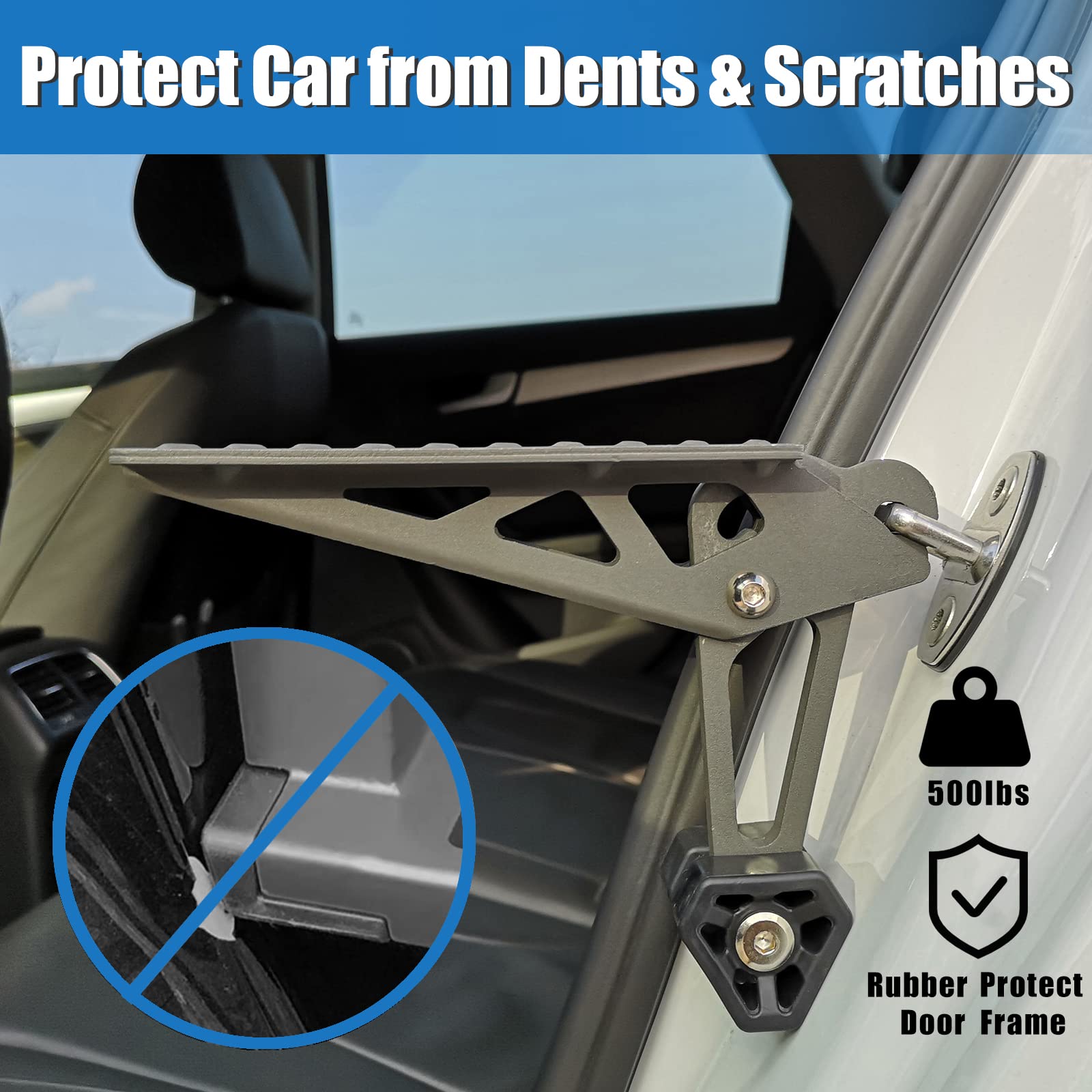 Buy TOOENJOY Universal Fit Car Door Step, Foldable Roof Rack Door Step