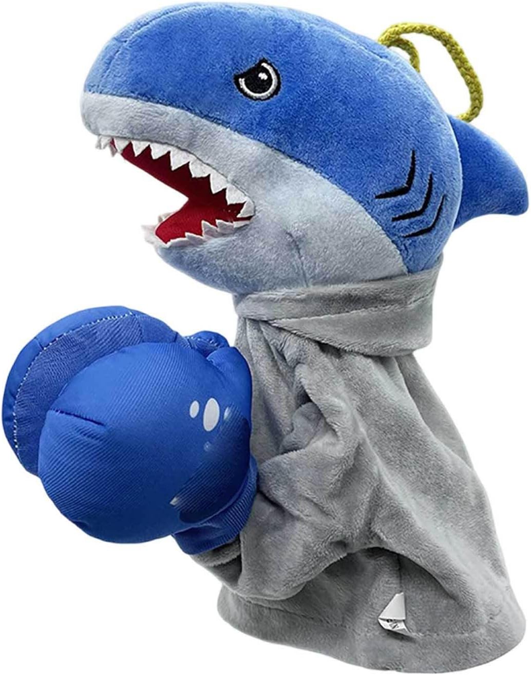 Punching Puppet Toy, Features Impact Sound Effects, Puppets Kung Fu Gloves with Sound, Kung Fu Sharks, Dinosaur & Monkey Available Options, Funny Gifts for Small Dogs and Cats to Play (Baby Shark)