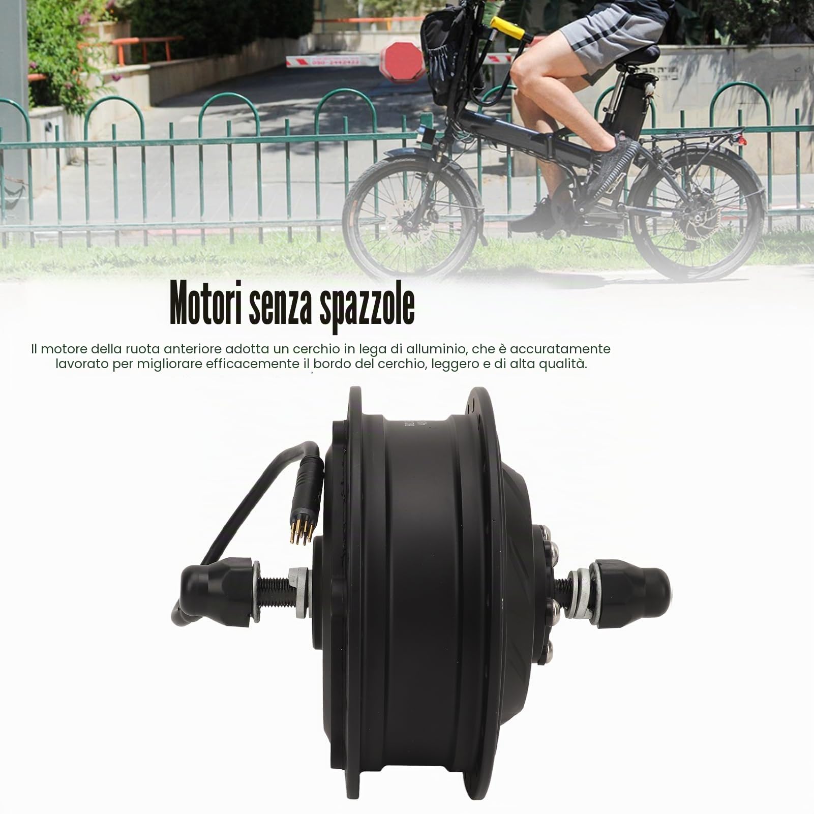 Garsent Motore Elettrico 48V 500W, Motore del della Ruota Anteriore della Bici Elettrica, per Ruota da 16 Pollici 20 Pollici 24 Pollici 26 Pollici 27,5 Pollici 28 Pollici 29