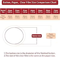 Vista 7 de 200 juegos de suministros para máquina de botones, partes de botón de 58 mm / 2.28 pulgadas, aproximadamente 2.25 pulgadas de partes en blanco