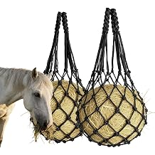 2 PCS Hay Net for Horses, Slow Feed Hay Bag, 40" Heavy-Duty Horse Hay Bag Regulate Intake Improve Digestion, for Horses Goat Sheep