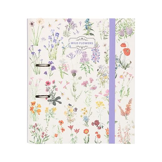 Kokonote - Carpeta 2 Anillas Botanical Wild Flowers Blanco En Oferta Kokonote Carpeta 2 Anillas Troquelada Botanical Wild Flowers - Archivador A4 - Carpeta Anillas Tapa Dura / Archivador 2 Anillas - Carpeta Anillas A4 - Vuelta Al Cole Material Escolar
