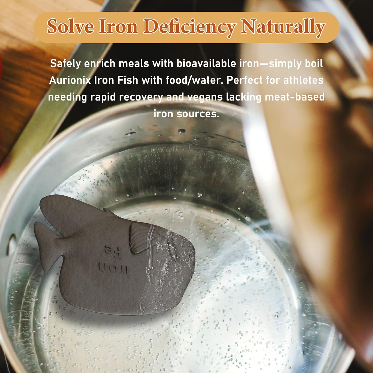 Iron Fish 2 Pack, lron Fish Cooking Tool, Boosts Iron in Food & Water, Ideal for Anemia, Athletes & Vegans, (Fish + Turtle)