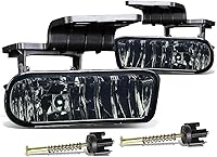 DNA Motor FL-ZTL-114-SM Fog Lights Pair for 99-02 Chevy Silverado 1500/2500/3500 HD, Tahoe, Suburban - Easy Install, DOT/SAE Approved