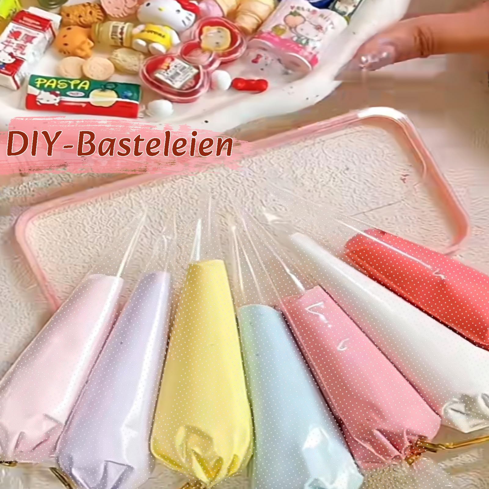 KAKAMINA Spritzbeutel Einweg 24 Zoll (59.5 cm), 100 Stück - XXL Große Einwegspritzbeutel - Profi Spritzbeutel Set