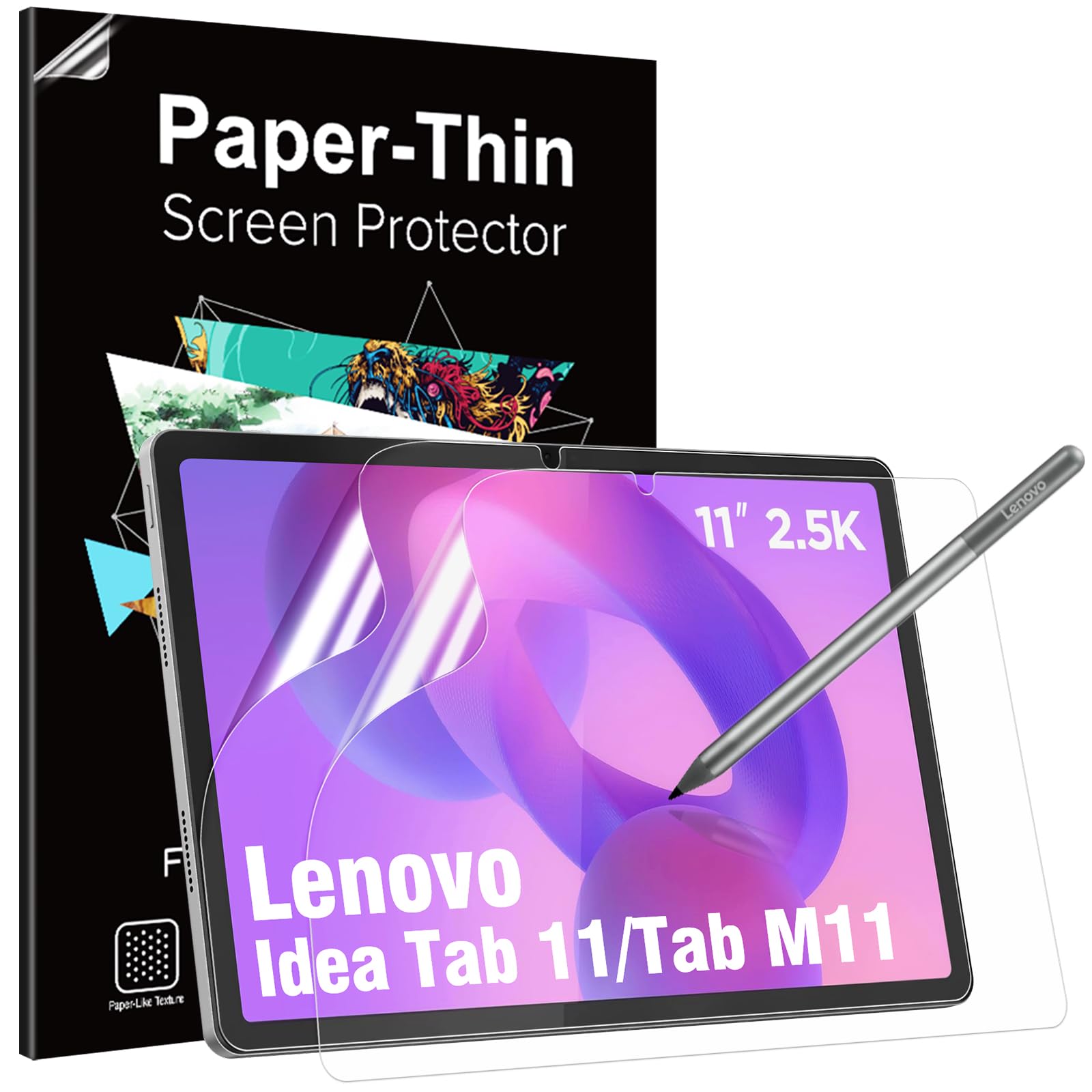 TiMOVO Pellicola Opaca Protettore Schermo per Lenovo Idea Tab 11 Pollici 2025 / Tab M11 2024, Carta Antigraffio Antiriflesso