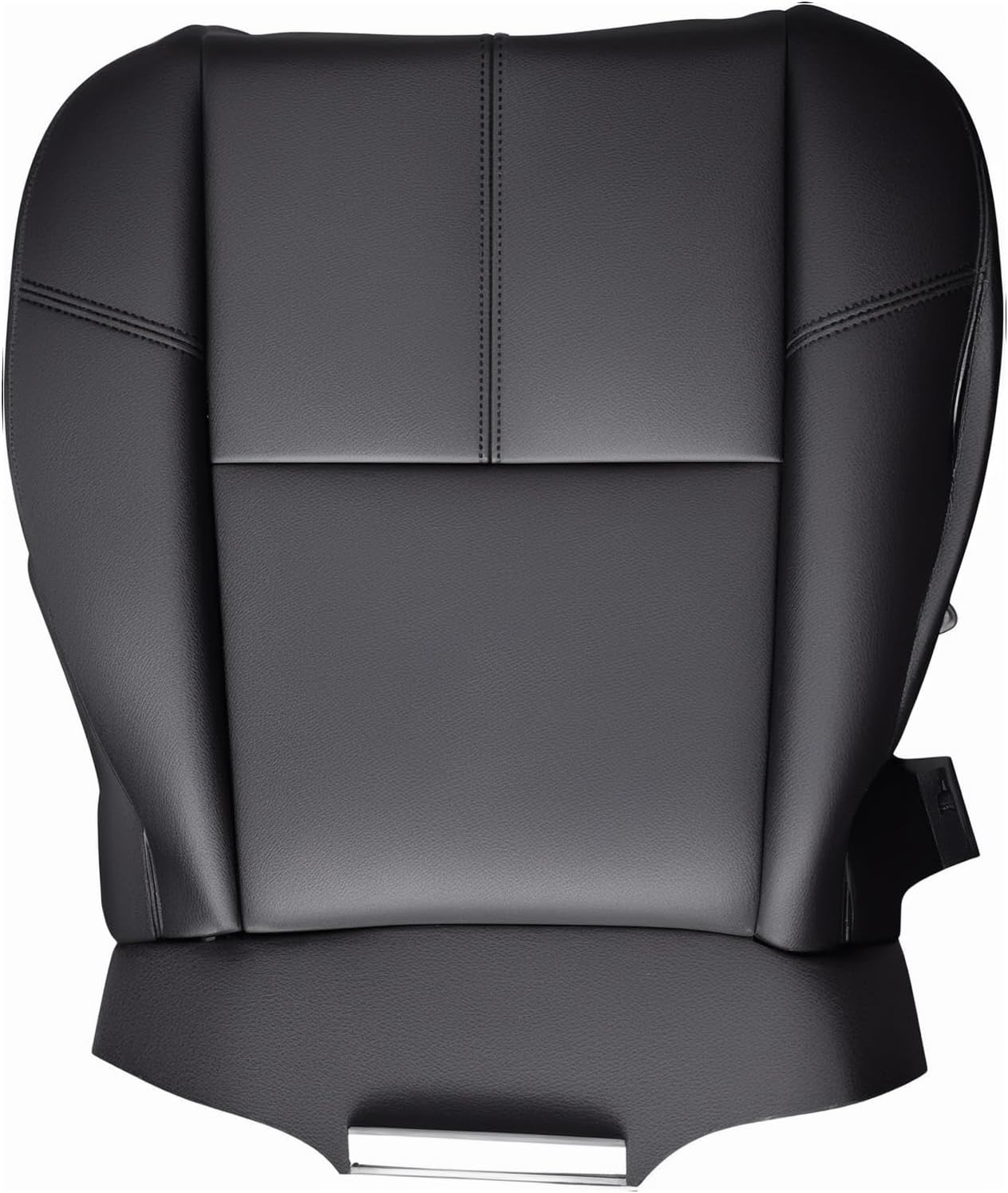 Black Leather Driver or Passenger Bottom Seat Cover Compatible with Chevy Silverado Sierra Tahoe Suburban Avalanche Yukon Yukon XL 2007 2008 2009 2010 2011 2012 2013 2014