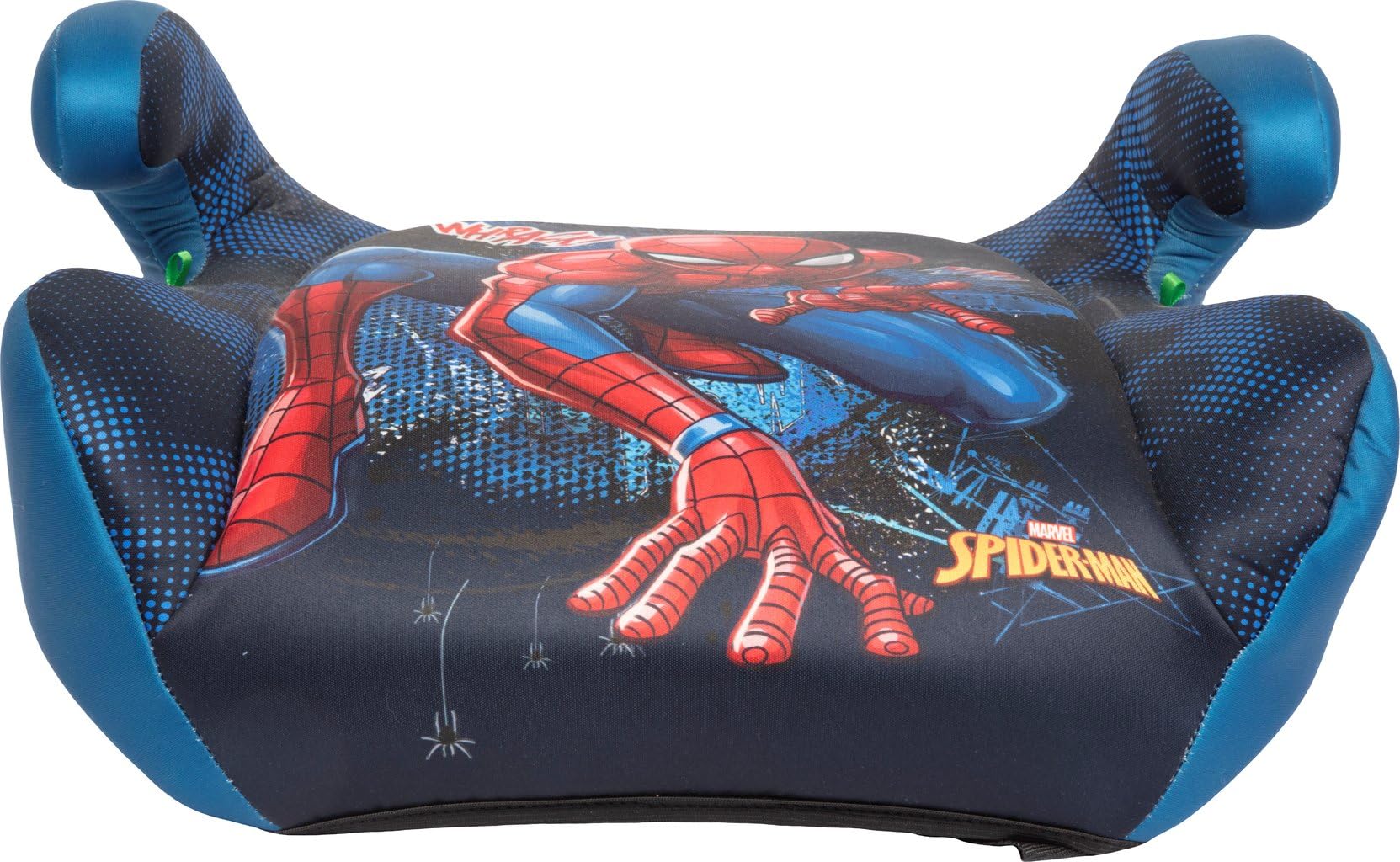 Asiento trasero infantil Marvel Spiderman i-Size ECE R129 ISOFIX, 12-150 cm, 22-36 kg, 6-12 años, grupo 3, fácil de transportar, extraíble y lavable