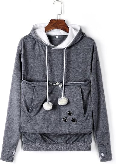 Amazon.com: FAVIPT Sudadera con capucha con estampado de gato para mujer,  bolsa de canguro grande con capucha para orejas de gato, para mascotas,  gatos, perros, sudaderas con capucha : Ropa, Zapatos y
