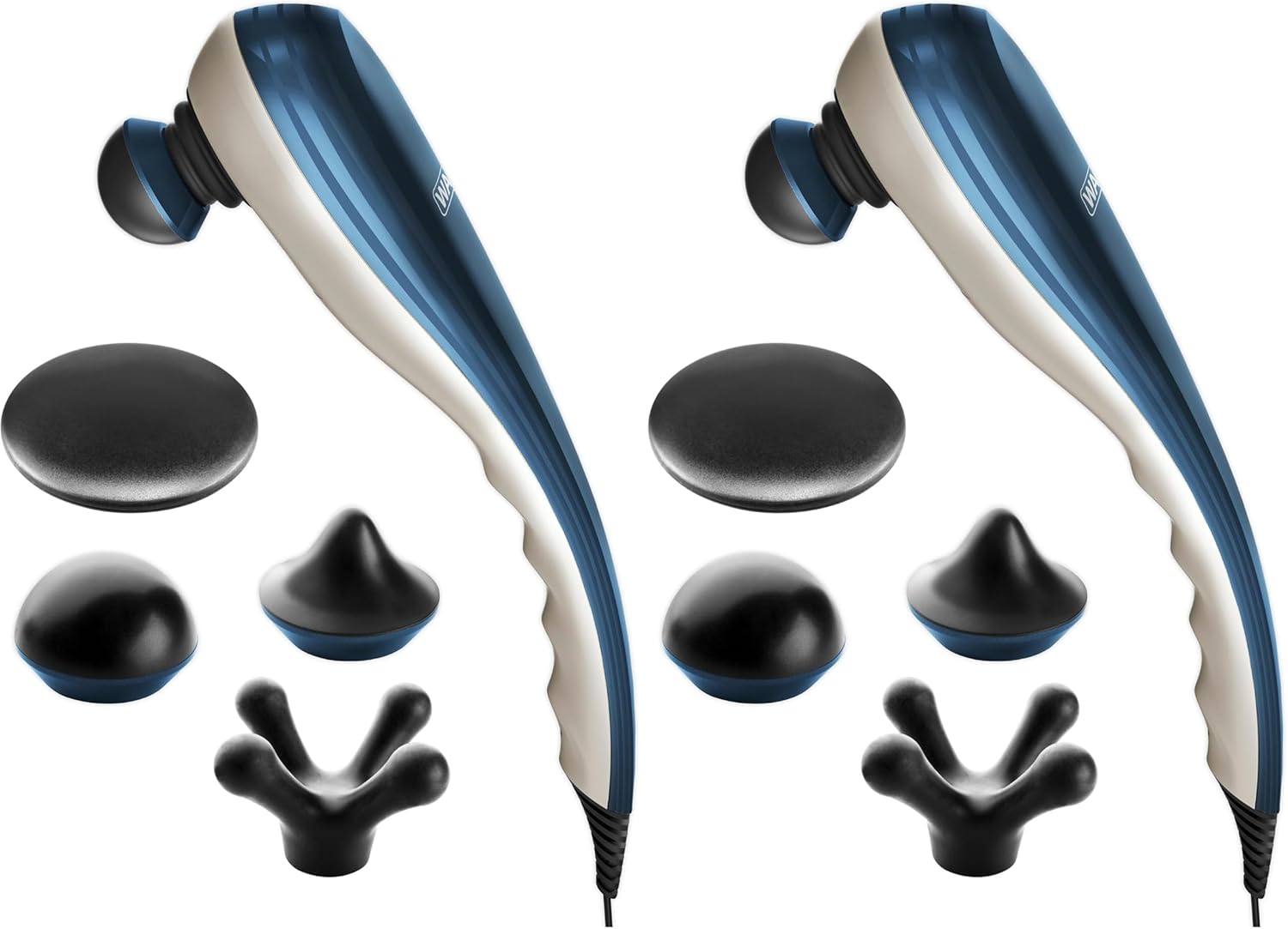 Wahl Deep Tissue Percussion Massager | Variable Speed | Long Handle | 4 Attachments | Pack of 2