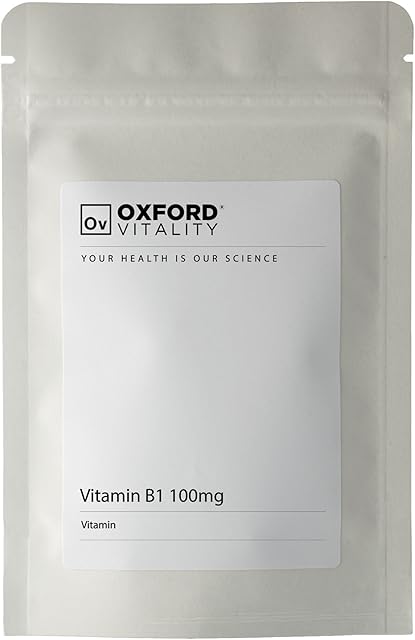 Vitamin B1 Tablets | 100mg Thiamine Supplement for Energy, Metabolism & Nervous System Health | Oxford Vitality