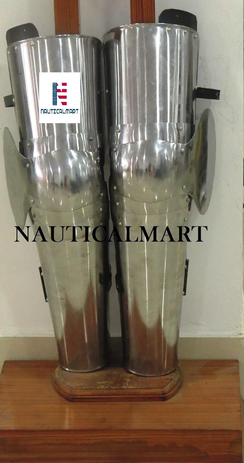 Combat Medieval Armor Full Leg Guard with Couters