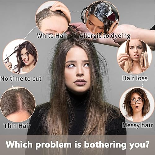Miniatura 4 de Toppers de cabello humano rubio ceniza con banda de diamantes de imitación para mujer, postizo para adelgazar el cabello con clip con banda recta