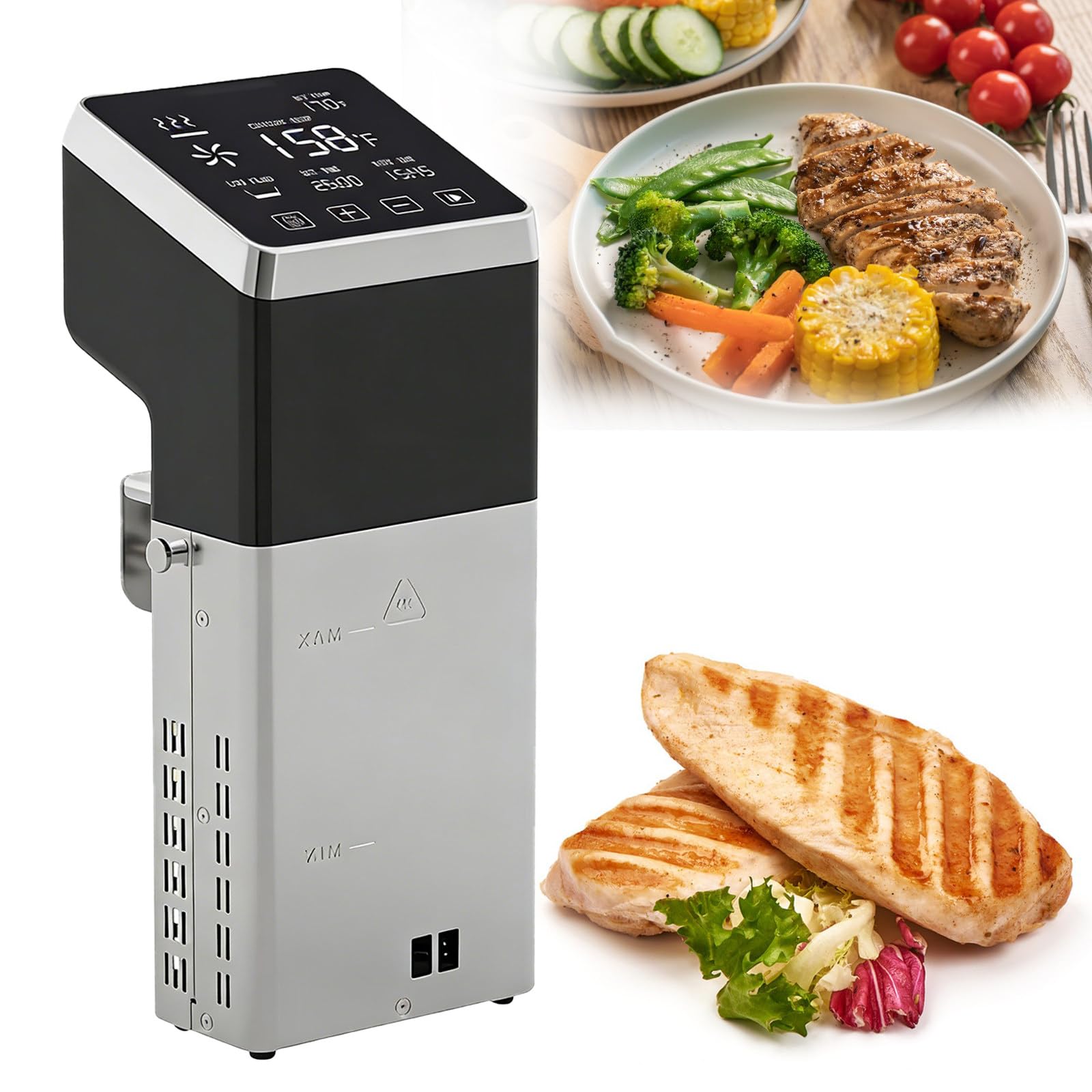 Urządzenie Do Gotowania Metodą Sous Vide Z Cyrkulacją Zanurzeniową, Wydajną Pompą 1600 W I Precyzyjnym Timerem Temperatury Dla Profesjonalnych Szefów Kuchni I Entuzjastów Gotowania