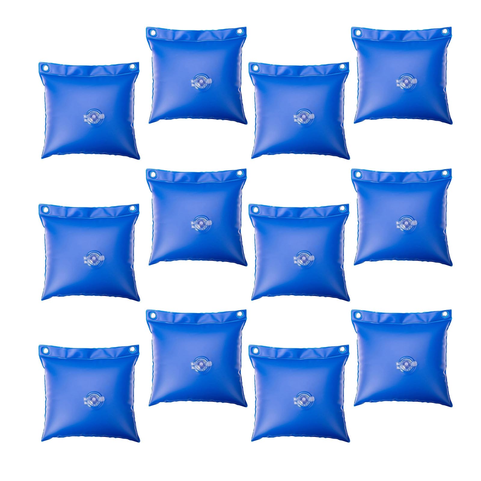 12 Pezzi Sacco Zavorra per Copertura Piscina Invernale, PVC Blu