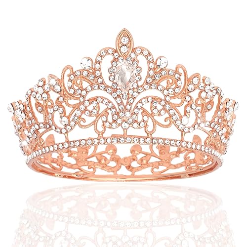Miniatura 15 de CIEHER Tiara pequeña para decoración de pastel de cumpleaños para niñas, aleación plateado