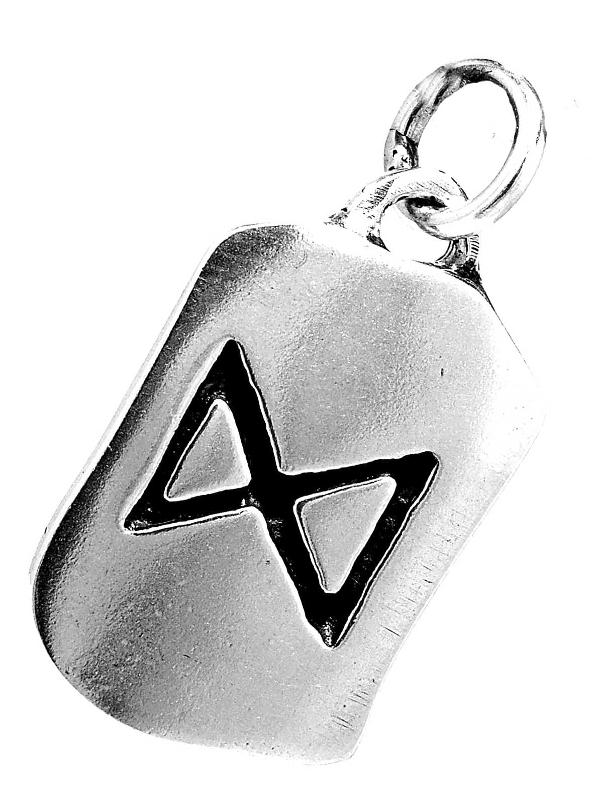 Kiss of Leather Runen Anhänger Dagaz aus 925 Sterling Silber Nr. 157