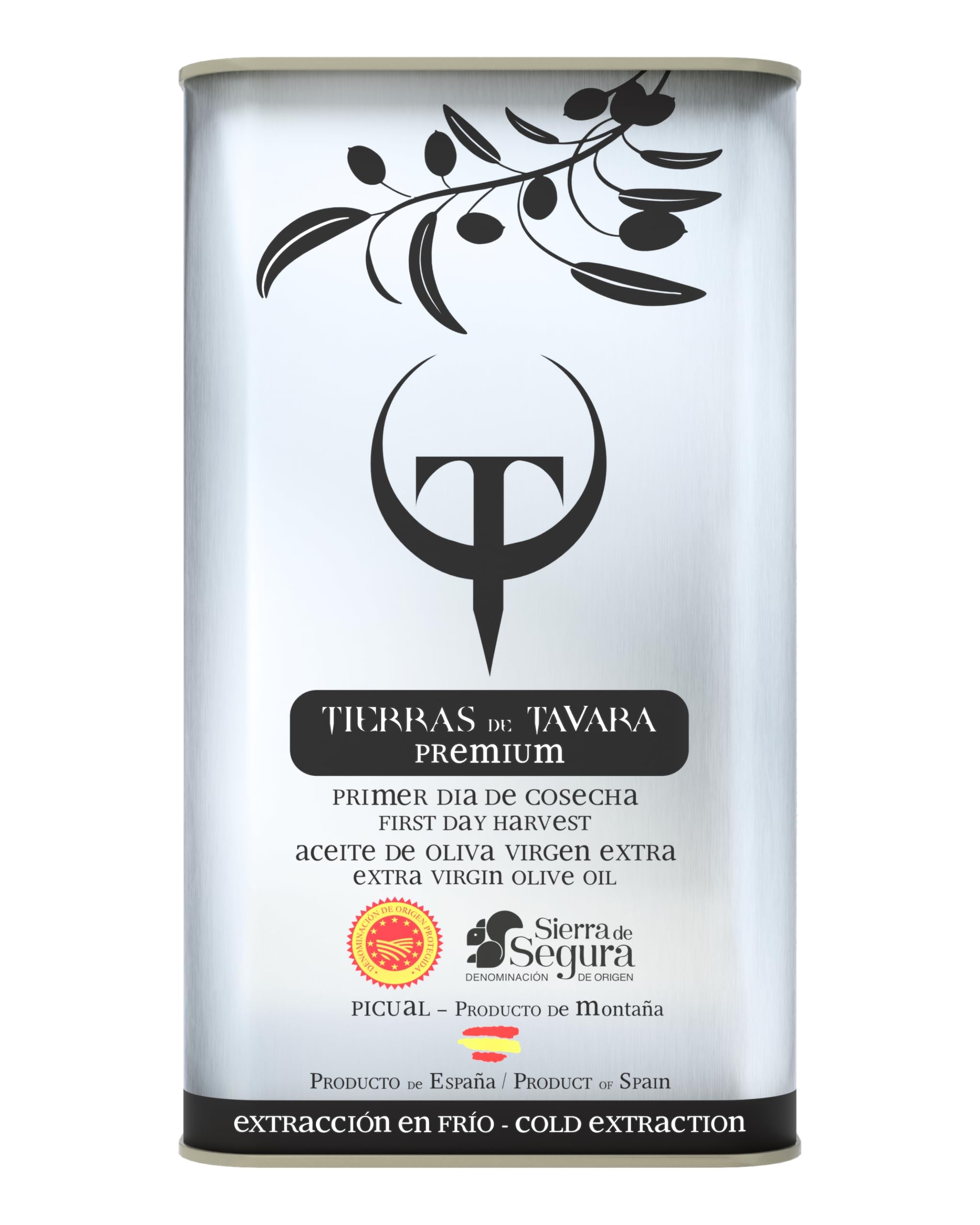 Tierras de Tavara Premium | Huile d’olive vierge extra d’Espagne | 3 L