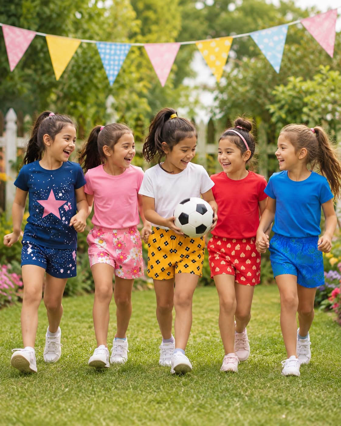 T2F Pantalones Cortos (Pack de 5) para Niñas