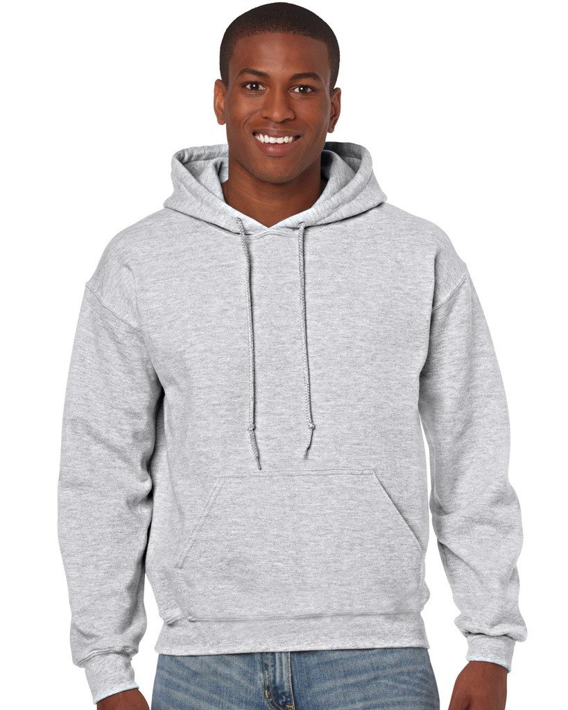 Gildan Men's Heavyweight Hooded Sweatshirt Hoodie, ash grey, S