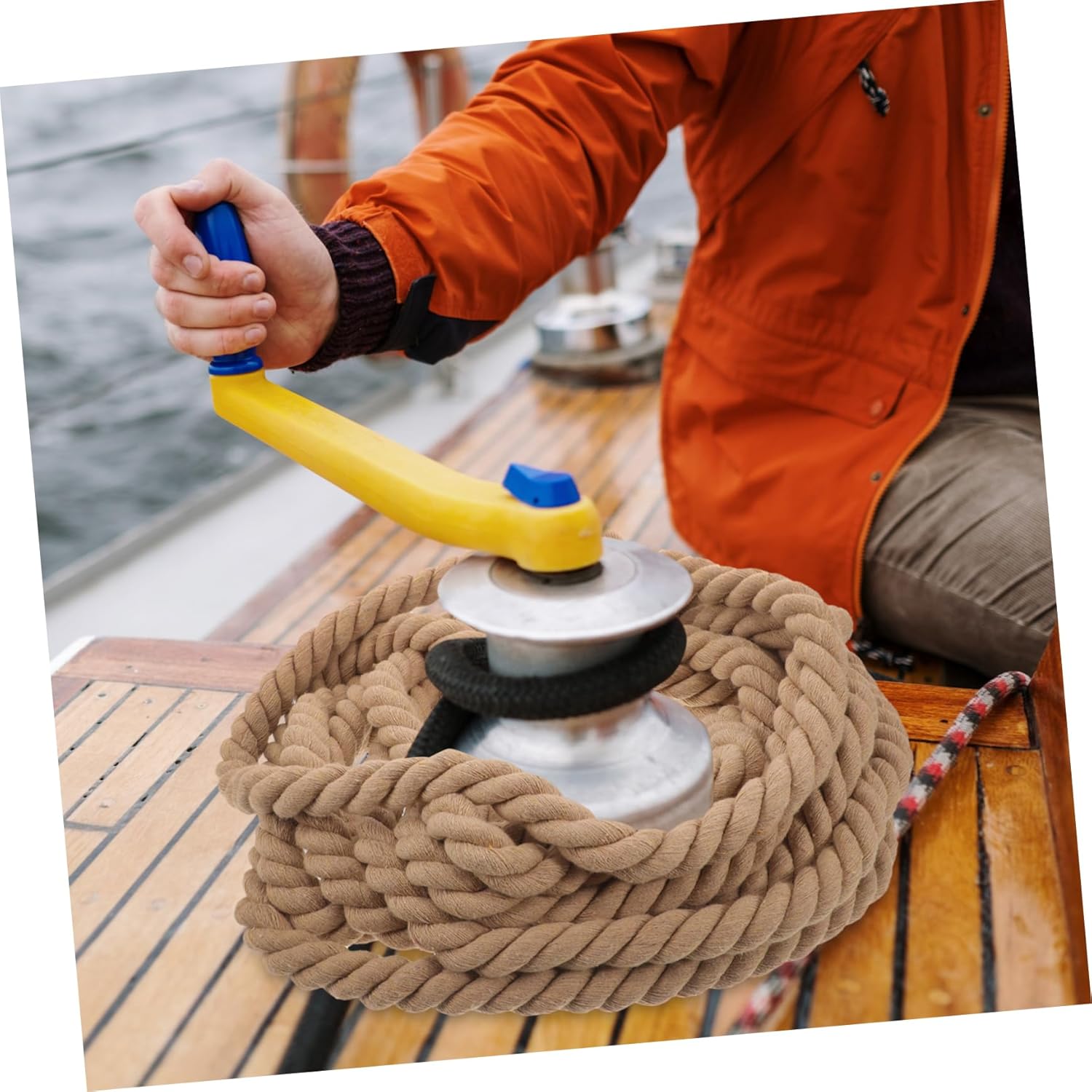 Mikikit Nautical Rope Handrail for Garden and Crafts Rope for Deck Fencing and Outdoor Decor Easy to Install Multipurpose Twisted Cord