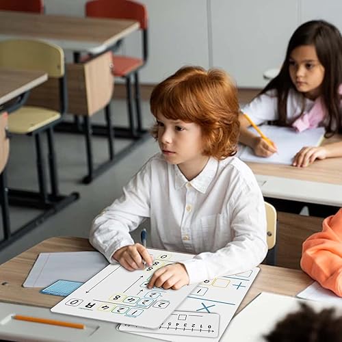 Miniatura 6 de Juego de pizarra blanca de borrado en seco, sustracción, multiplicación y práctica de división, tablero de matemáticas con una tabla de