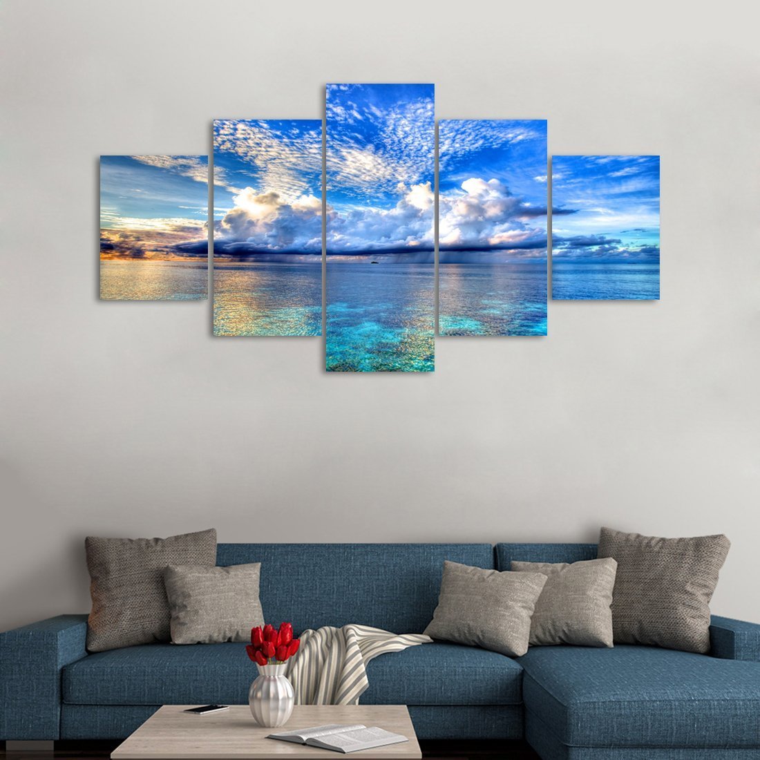風景画　海辺 驚きの激安価格 海辺の小さい家の風景 水彩画 原画 （海岸