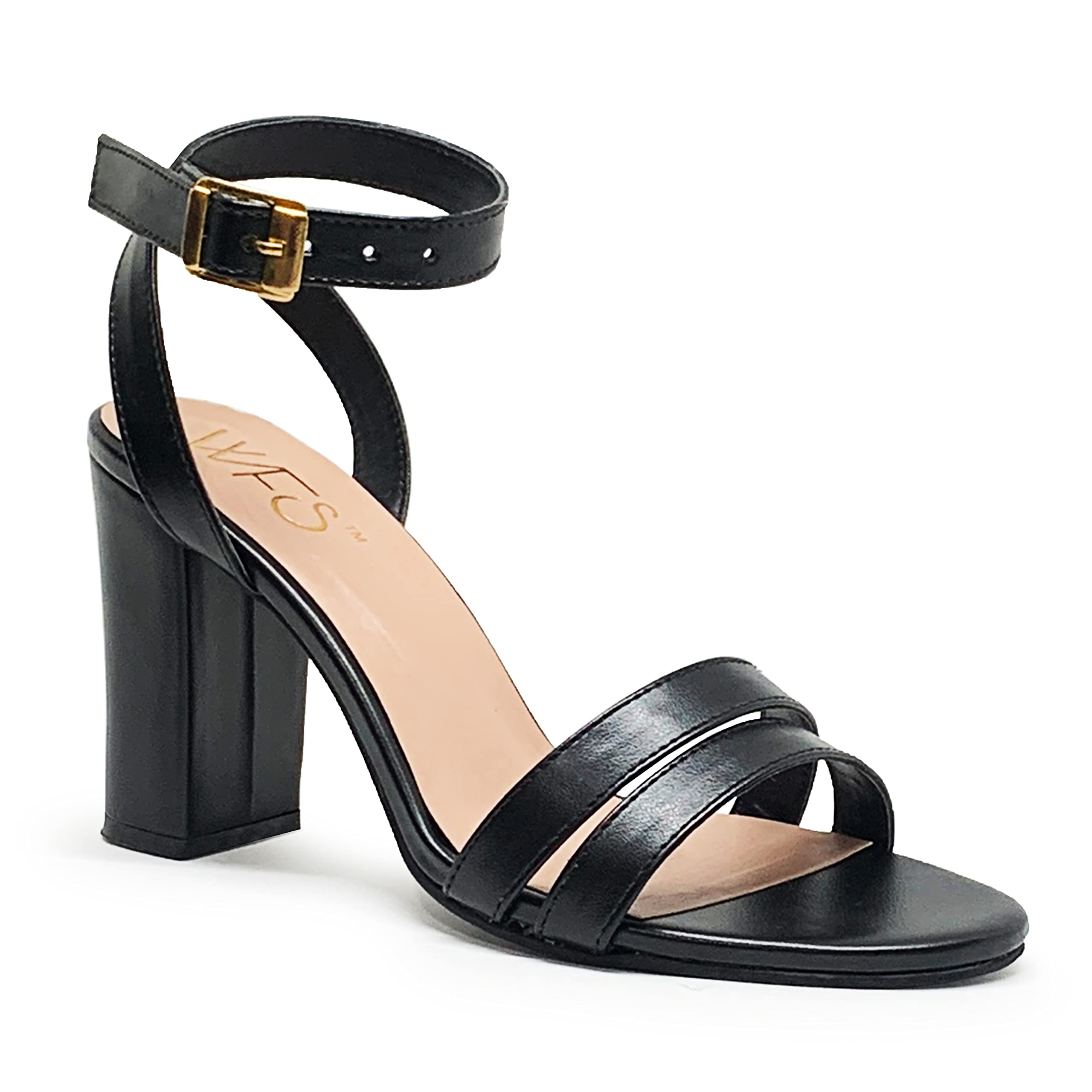 WFS Women 4 Inch Block Heel Fashion Sandal,Black,40 (B0BS6F61BK) Amazon Price History, Amazon Price Tracker
