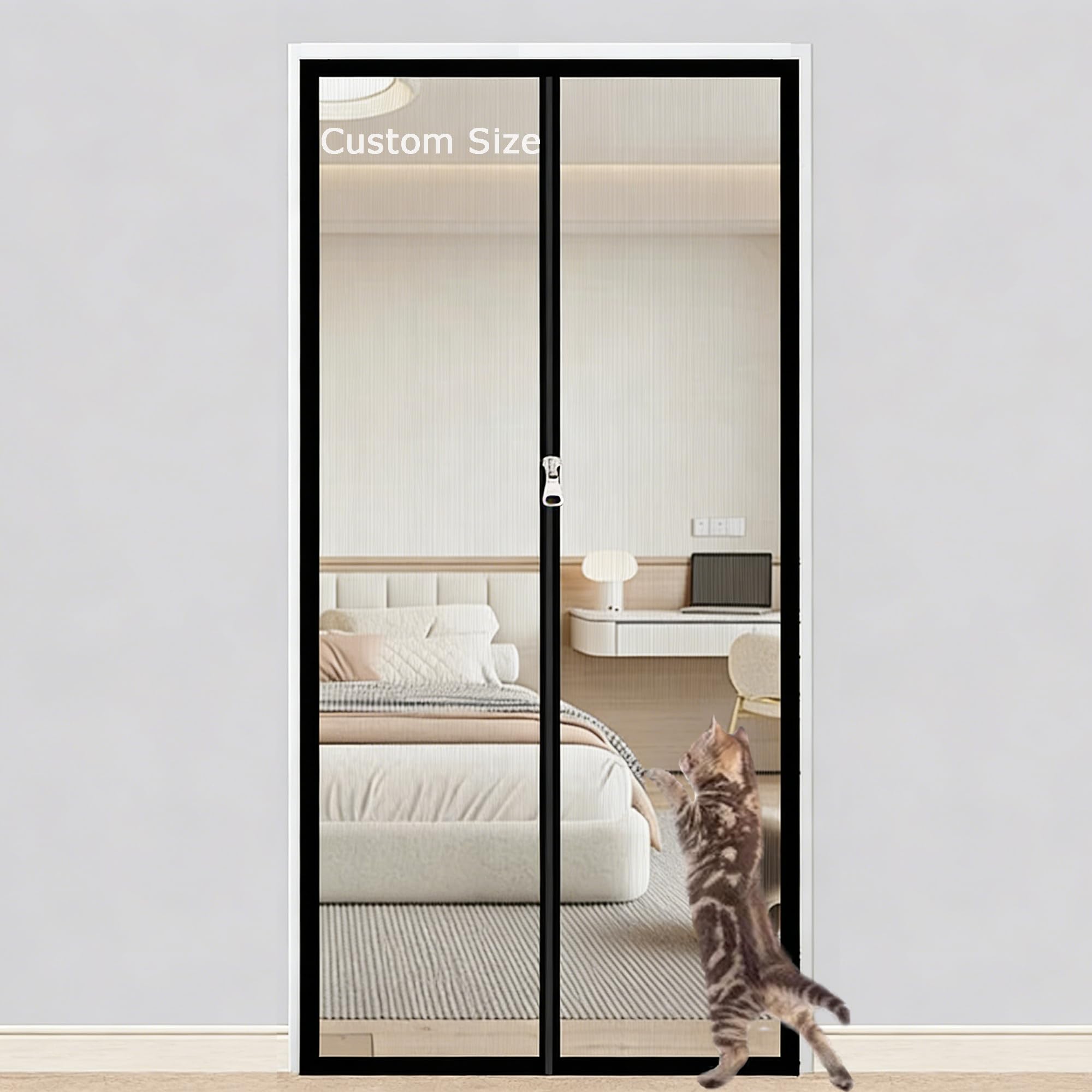 XIEMINLE Cat Resistant Mesh Custom Size Pet Protection Screen Door