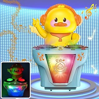 Baby Toys 1 Year Old Girls Boy Gifts, Light Up Music Singing Dancing Crawling Walking Interactive Yellow Duck Musical Toy 6 12 18 months, 6 Months Plus, 1 Year Old Girl Baby Toddlers Gifts (Blue)