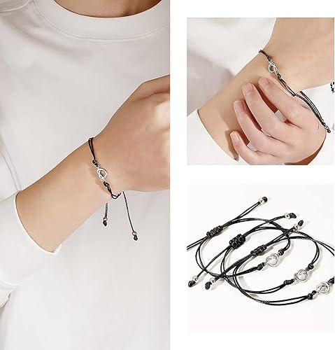 Miniatura 4 de Pulsera para mejor amiga, pulseras de nudo de amor para mujer, pulseras a juego para mejores amigos, kit de pulsera de amistad para 23456 pulseras a