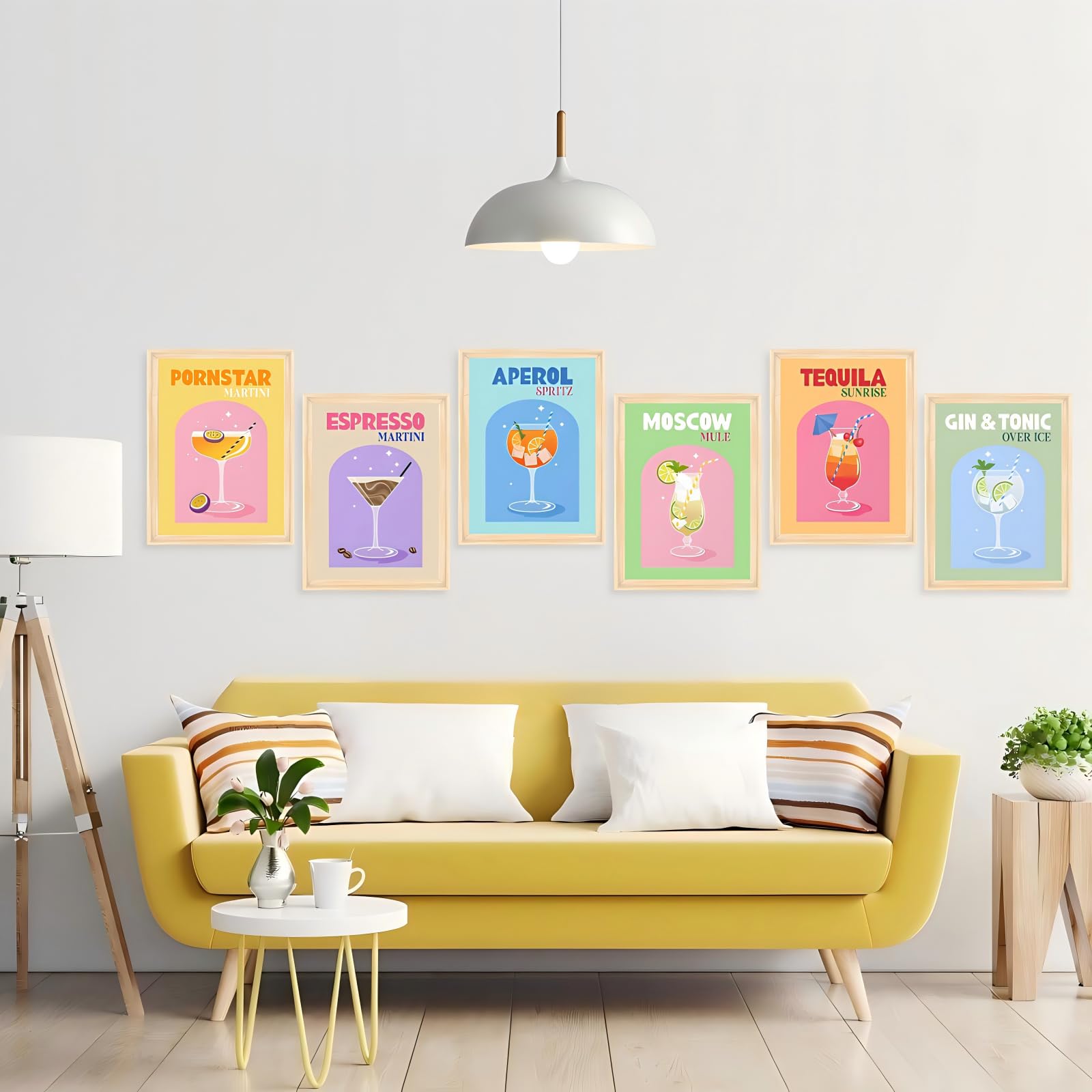 Bellatoi 6 pcs Diamond Painting Kit Completo, Diamond Painting Cocktail per Adulti e Bambini, Kit di Pittura Diamanti per Decorazione Della Camera da Letto e Del Soggiorno