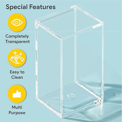 Miniatura 3 de Hammont Caja rectangular de acrílico - Contenedores organizadores de estantes - Contenedores de almacenamiento transparentes - Recuerdos de fiesta