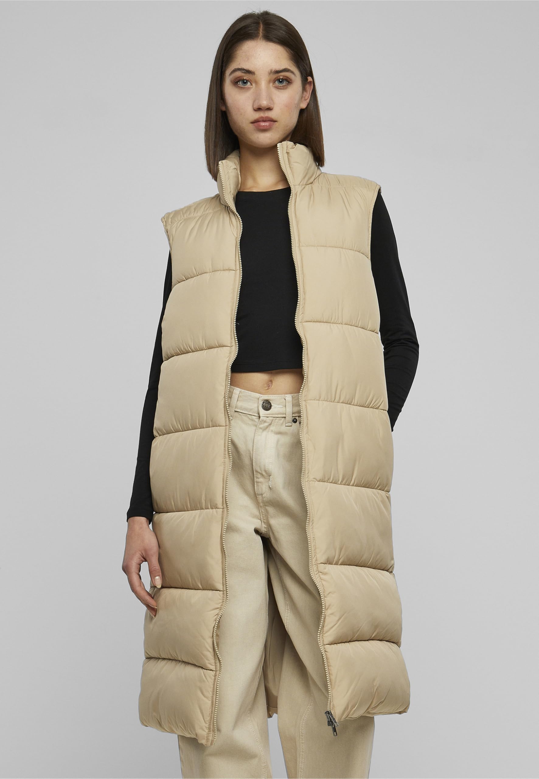 Urban Classics Damen Ladies Long Puffer Vest