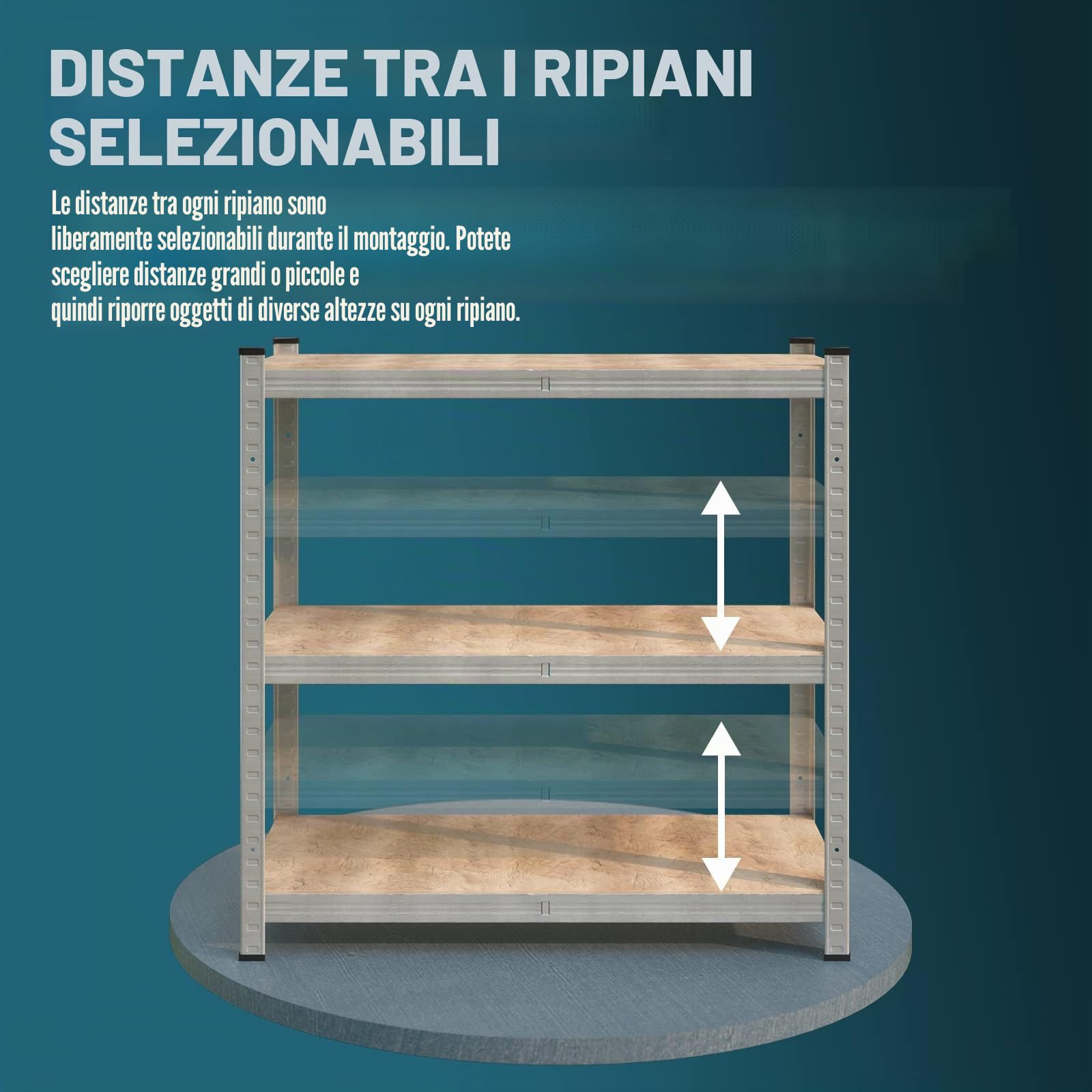 Deuba MONZANA® Scaffale in Metallo 2pz 160x90x40cm 700kg Scaffalatura Officina Magazzino 5 Ripiani MDF