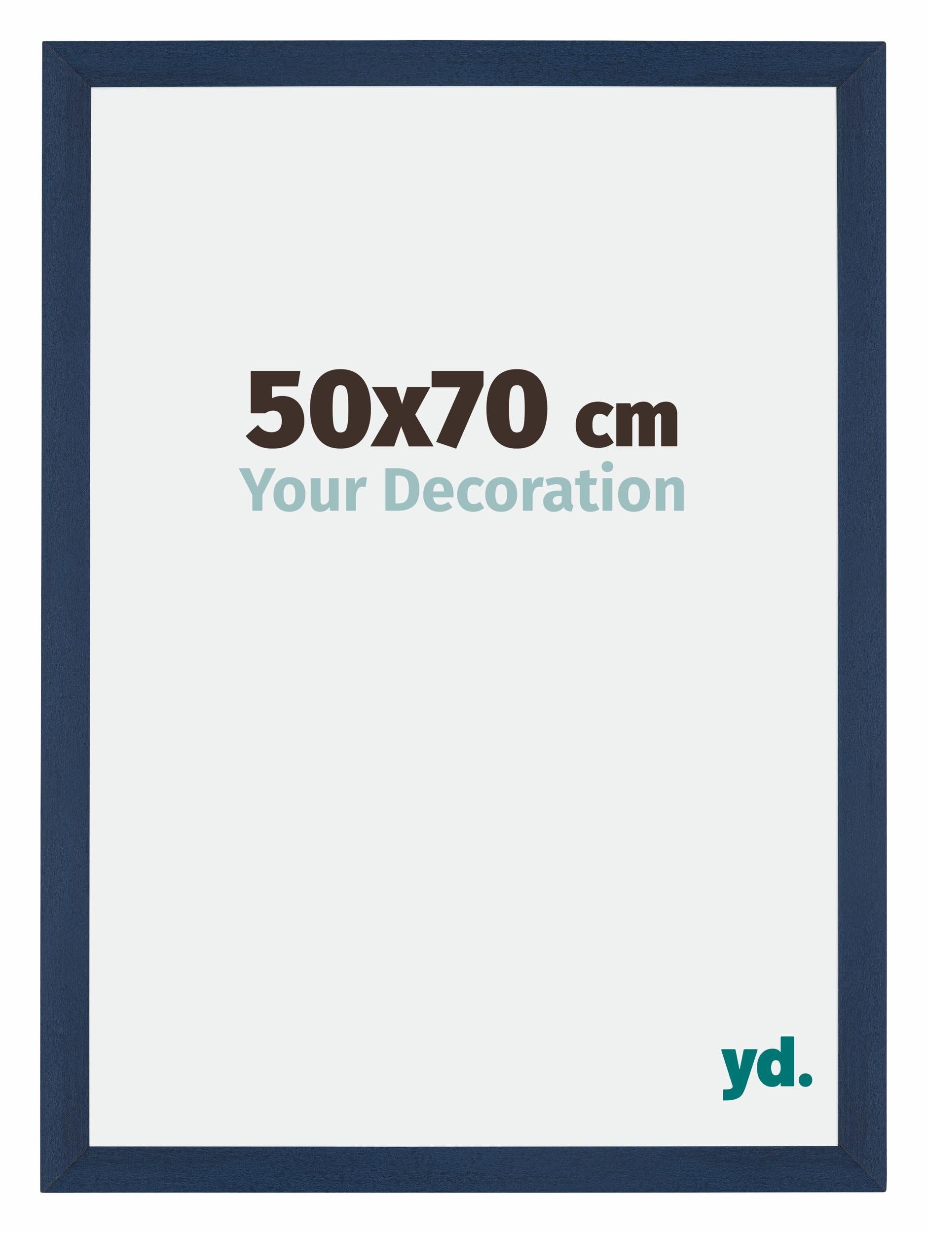 Your Decoration - Picture Frame 50x70 cm - Dark Blue Swept - Decorative Wall Frame in MDF with Antireflection - Frame 50x70 - Mura