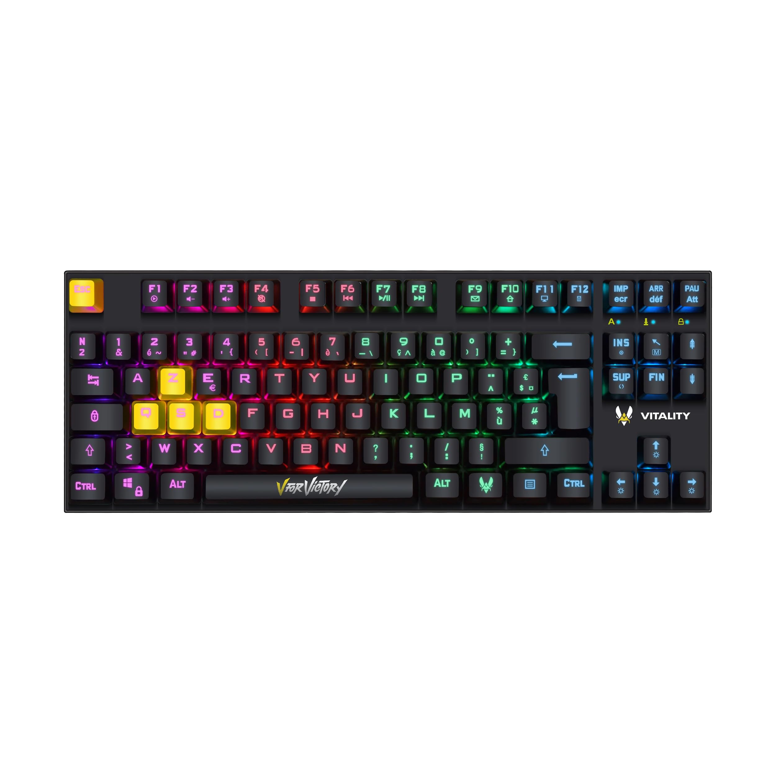 Clavier Officiel Gaming mécanique TKL Noir et Jaune
