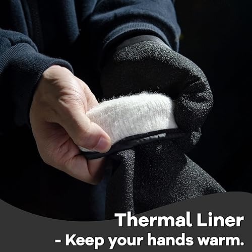 Miniatura 3 de Guantes de trabajo térmicos impermeables con aislamiento  KG140W, guantes de invierno para condiciones frías para hombres y mujeres, mano completa