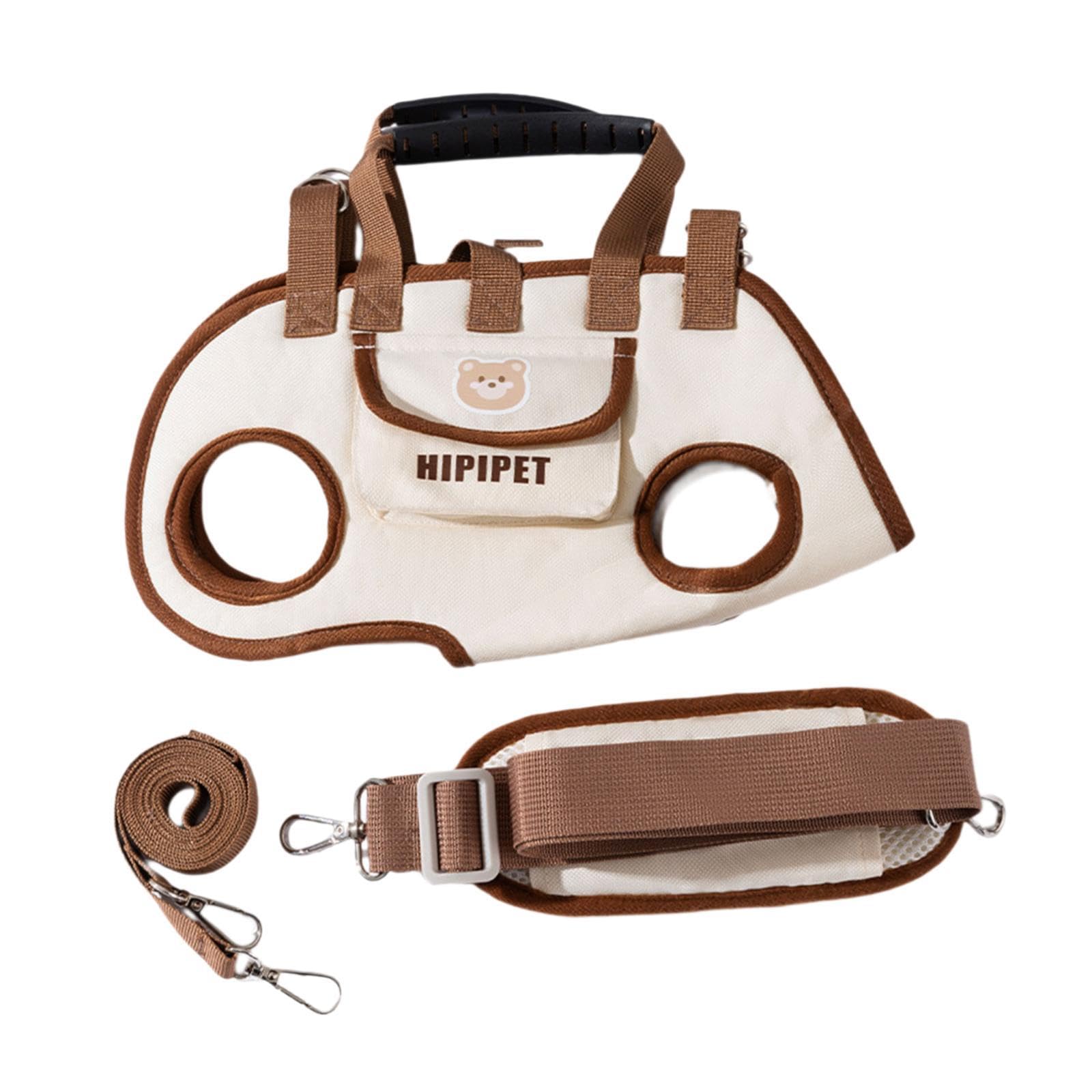 Sharplace Puppy Carrier Dog Walking Bag Portable Comfort Cute Multiuse Dog Harness Kitten & Puppy Tote for Outdoor Camping Travel, brown M