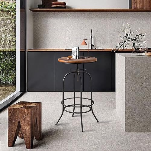 Miniatura 4 de Juego de mesa de bar con 2 taburetes de respaldo, mesa redonda de 3 piezas, sillas compactas, mesa de altura para cocina, comedor, sala de estar,