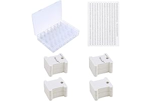 Peirich 34-Compartment String Box Organizer for Enhanced Embroidery Experience
